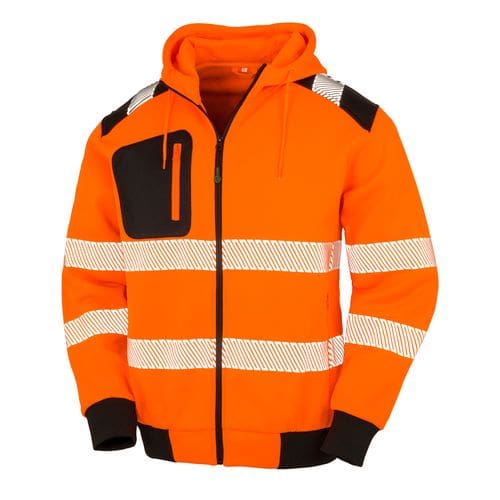 Sweatshirt de segurança com capuz de material reciclado - 5 PS R503X FLUORESCENTORANGE id425 janv23